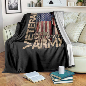 Veteran Of The United States Throw Blanket Army US Flag Veteran Patriotic TS10 Print Your Wear