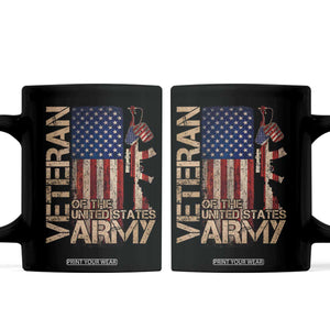 Veteran Of The United States Coffee Mug Army US Flag Veteran Patriotic TS10 Black Print Your Wear