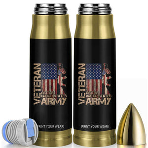 Veteran Of The United States Bullet Tumbler Army US Flag Veteran Patriotic TS10 Black Print Your Wear