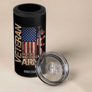 Veteran Of The United States 4 in 1 Can Cooler Tumbler Army US Flag Veteran Patriotic TS10 Print Your Wear