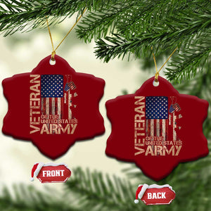 Veteran Of The United States Ceramic Ornament Army US Flag Veteran Patriotic TS10 Print Your Wear