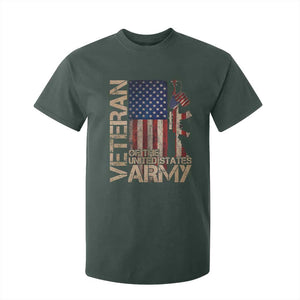 Veteran Of The United States T Shirt For Kid Army US Flag Veteran Patriotic TS10 Dark Forest Green Print Your Wear