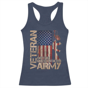 Veteran Of The United States Racerback Tank Top Army US Flag Veteran Patriotic TS10 Navy Print Your Wear