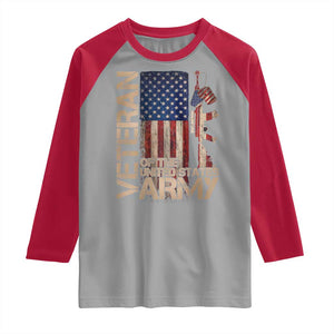 Veteran Of The United States Raglan Shirt Army US Flag Veteran Patriotic TS10 Sport Gray Red Print Your Wear