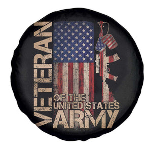 Veteran Of The United States Spare Tire Cover Army US Flag Veteran Patriotic TS10 Print Your Wear