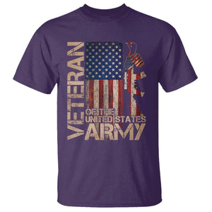 Veteran Of The United States T Shirt Army US Flag Veteran Patriotic TS10 Purple Print Your Wear