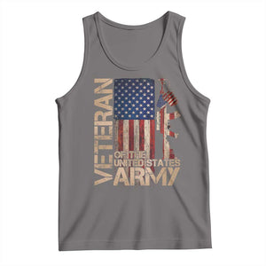 Veteran Of The United States Tank Top Army US Flag Veteran Patriotic TS10 Deep Heather Print Your Wear