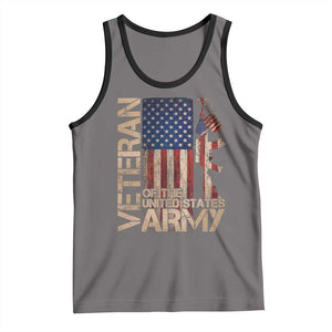 Veteran Of The United States Tank Top Army US Flag Veteran Patriotic TS10 Deep Heather Black Print Your Wear
