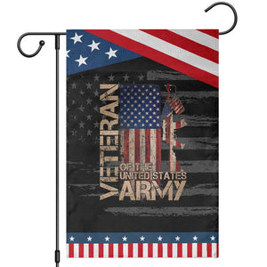 Veteran Of The United States Garden Flag Army US Flag Veteran Patriotic TS10 Distressed Black Blue Print Your Wear