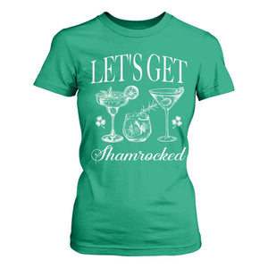 St Patricks Day Cocktail T Shirt For Women Lets Get Shamrocked TS10 Irish Green Print Your Wear