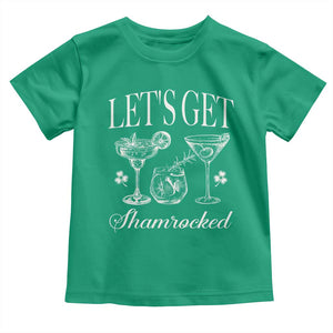 St Patricks Day Cocktail Toddler T Shirt Lets Get Shamrocked TS10 Irish Green Print Your Wear