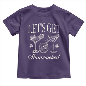 St Patricks Day Cocktail Toddler T Shirt Lets Get Shamrocked TS10 Purple Print Your Wear