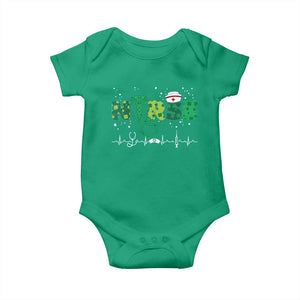 Nurse St Patricks Day Baby Onesie Stethoscope Scrub Irish Nurses Paddys Day TS10 Irish Green Print Your Wear
