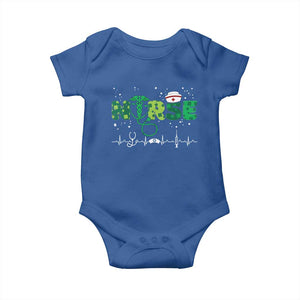 Nurse St Patricks Day Baby Onesie Stethoscope Scrub Irish Nurses Paddys Day TS10 Royal Blue Print Your Wear
