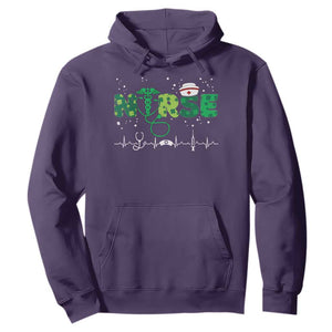 Nurse St Patricks Day Hoodie Stethoscope Scrub Irish Nurses Paddys Day TS10 Purple Print Your Wear