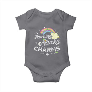 Girls St. Patricks Day Baby Onesie Little Miss Shenanigans TS10 Charcoal Print Your Wear