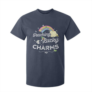 Girls St. Patricks Day T Shirt For Kid Little Miss Shenanigans TS10 Navy Print Your Wear