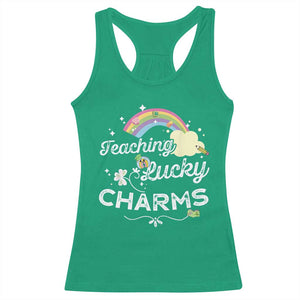 Girls St. Patricks Day Racerback Tank Top Little Miss Shenanigans TS10 Irish Green Print Your Wear