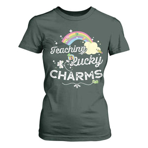 Girls St. Patricks Day T Shirt For Women Little Miss Shenanigans TS10 Dark Forest Green Print Your Wear