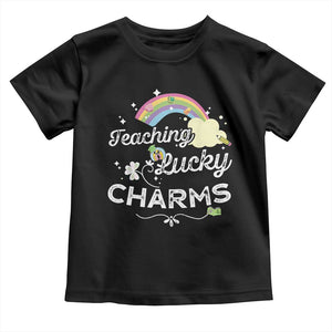 Girls St. Patricks Day Toddler T Shirt Little Miss Shenanigans TS10 Black Print Your Wear
