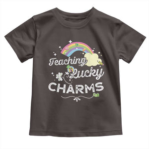 Girls St. Patricks Day Toddler T Shirt Little Miss Shenanigans TS10 Dark Chocolate Print Your Wear