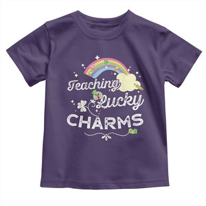 Girls St. Patricks Day Toddler T Shirt Little Miss Shenanigans TS10 Purple Print Your Wear
