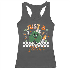 Nurse St Patrick's Racerback Tank Top Just A Little Pinch TS10 Dark Heather Print Your Wear