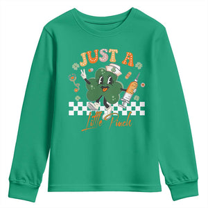 Nurse St Patrick's Youth Sweatshirt Just A Little Pinch TS10 Irish Green Print Your Wear
