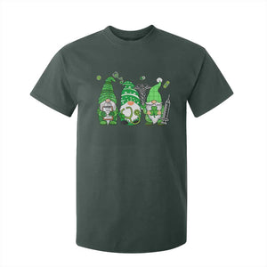 Nurse St Patricks Day T Shirt For Kid Lucky Shamrock Leopard Gnomes Irish Nurses TS10 Dark Forest Green Print Your Wear