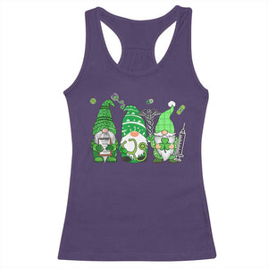 Nurse St Patricks Day Racerback Tank Top Lucky Shamrock Leopard Gnomes Irish Nurses TS10 Purple Print Your Wear