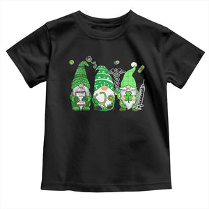 Nurse St Patricks Day Toddler T Shirt Lucky Shamrock Leopard Gnomes Irish Nurses TS10 Black Print Your Wear