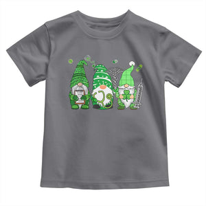 Nurse St Patricks Day Toddler T Shirt Lucky Shamrock Leopard Gnomes Irish Nurses TS10 Charcoal Print Your Wear