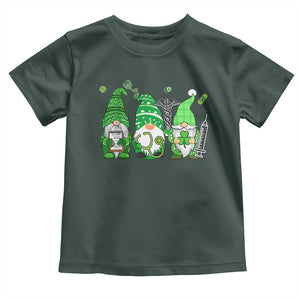Nurse St Patricks Day Toddler T Shirt Lucky Shamrock Leopard Gnomes Irish Nurses TS10 Dark Forest Green Print Your Wear