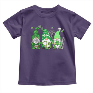 Nurse St Patricks Day Toddler T Shirt Lucky Shamrock Leopard Gnomes Irish Nurses TS10 Purple Print Your Wear