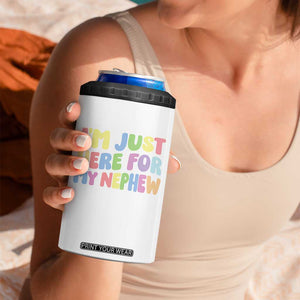 Im Just Here For My Nephew 4 in 1 Can Cooler Tumbler Gift For Aunt From Nephew TS10 Print Your Wear
