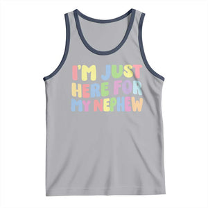 Im Just Here For My Nephew Tank Top Gift For Aunt From Nephew TS10 Athletic Heather Navy Print Your Wear