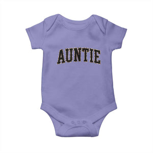 Auntie Baby Onesie Retro Varsity New Aunt Letter Print TS10 Violet Print Your Wear