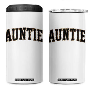 Auntie 4 in 1 Can Cooler Tumbler Retro Varsity New Aunt Letter Print TS10 One Size: 16 oz White Print Your Wear