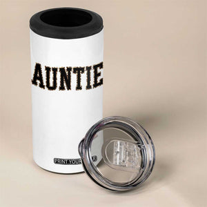 Auntie 4 in 1 Can Cooler Tumbler Retro Varsity New Aunt Letter Print TS10 Print Your Wear