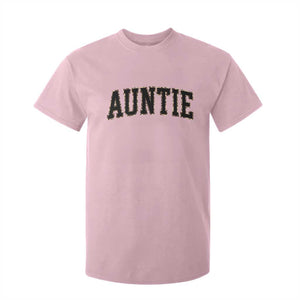 Auntie T Shirt For Kid Retro Varsity New Aunt Letter Print TS10 Light Pink Print Your Wear