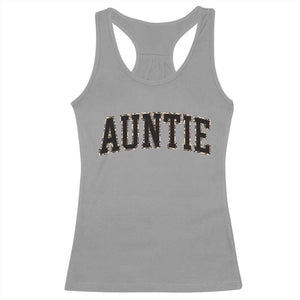 Auntie Racerback Tank Top Retro Varsity New Aunt Letter Print TS10 Sport Gray Print Your Wear