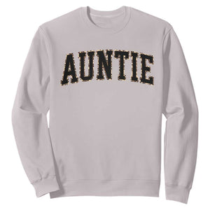 Auntie Sweatshirt Retro Varsity New Aunt Letter Print TS10 Ice Gray Print Your Wear