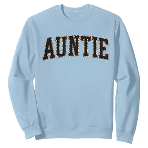 Auntie Sweatshirt Retro Varsity New Aunt Letter Print TS10 Light Blue Print Your Wear