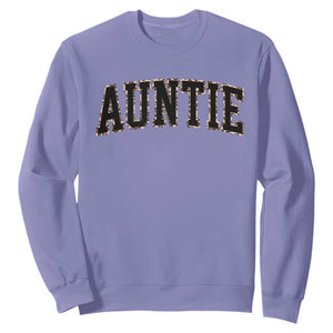 Auntie Sweatshirt Retro Varsity New Aunt Letter Print TS10 Violet Print Your Wear
