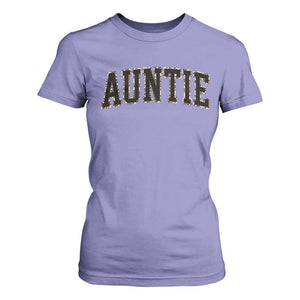 Auntie T Shirt For Women Retro Varsity New Aunt Letter Print TS10 Violet Print Your Wear