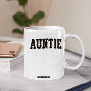 Auntie Coffee Mug Retro Varsity New Aunt Letter Print TS10 Print Your Wear