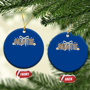 Leopard Auntie Ceramic Ornament Coquette Bow Cute Gift For Aunt TS10 1pc Blue Print Your Wear