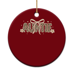 Leopard Auntie Ceramic Ornament Coquette Bow Cute Gift For Aunt TS10 1pc Red Print Your Wear