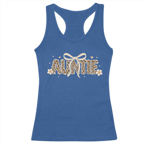 Leopard Auntie Racerback Tank Top Coquette Bow Cute Gift For Aunt TS10 Royal Blue Print Your Wear