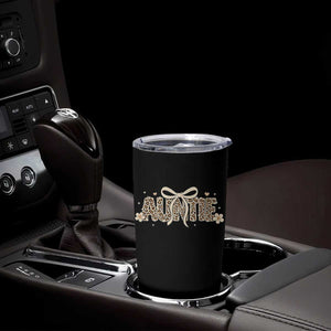 Leopard Auntie Tumbler Cup Coquette Bow Cute Gift For Aunt TS10 Print Your Wear